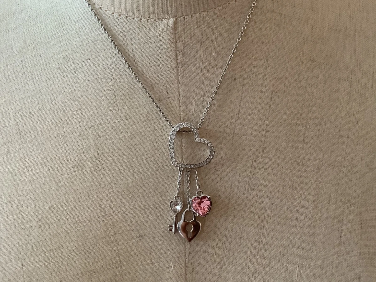 Swarovski crystal 2024 heart necklace ebay