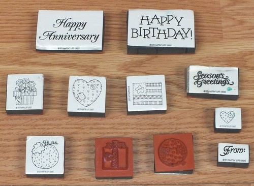 Mixed Lot Of 11 Stampin' Up! Birthday/Anniversary Multi Themed Foam Stamps *READ