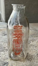 Vintage Pensupreme Glass Milk Other Products Bottle Half Pint