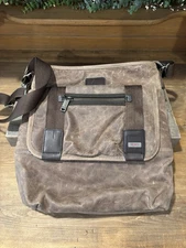 Tumi Brown Alpha Bravo Annapolis Zip Flap Sling, Crossbody Genuine Leather NICE!