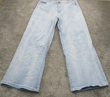 Wakee Jeans 10 L28 Mid Rise Straight Blue Cotton Denim Zip Up
