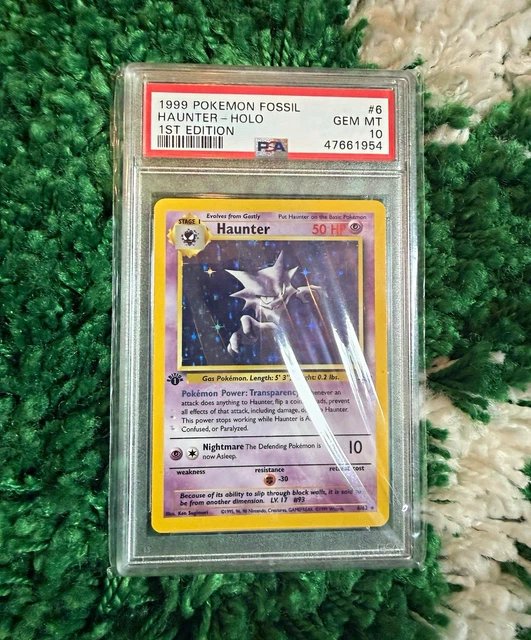 Pokemon 1999 Haunter #6/62 Fossil Holo 1st Edition