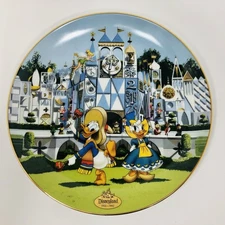 Disneyland's 40th Anniversary Collection It's a Small World Plate Bradford NIB