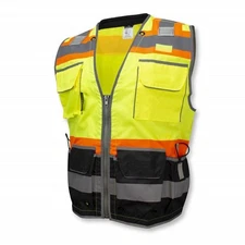 Radians Class 2 Heavy Woven Color Blocked Two Tone Engineer Vest