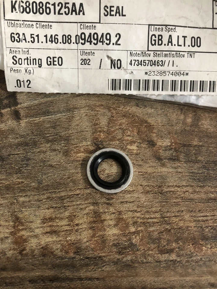 Genuine Jeep Sealing Ring Air Conditioner | K68086125AA - Image 2 of 4