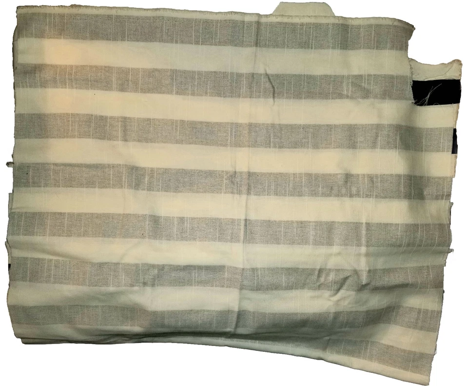 Fabric Black & Off-white Stripes.  46" X 27". Wide Striped.   - Image 2 of 4