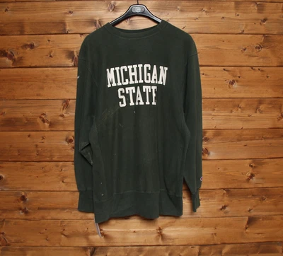 Sweat-Shirt Champion Reverse Wave Taille XXL D'Occassion (Sa2203) Vert Cru Made - Photo 1/4