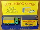 OLD VINTAGE LESNEY MATCHBOX # 47 DAF TIPPER CONTAINER TRUCK ORIGINAL BOX AQUA