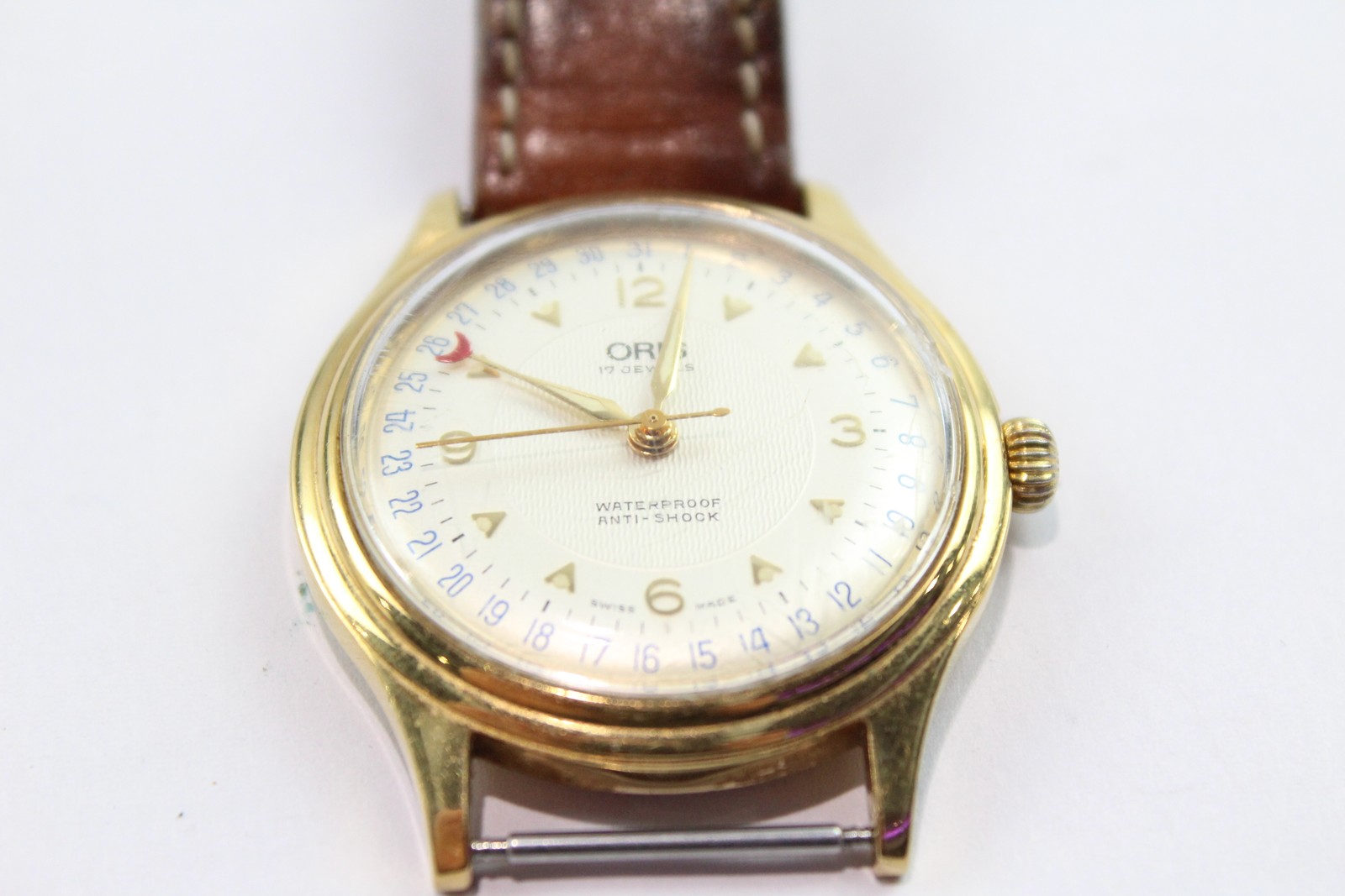 Oris Pointer Date Gold Tone Watch Head Automatic … - image 3
