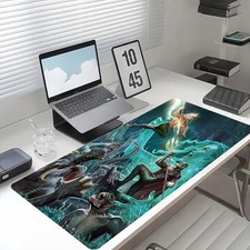 Aquaman and the Depths Design Large Size Fabric Mouse Pad, Rubber Base Fits on D