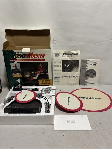 Newgy PONG MASTER Table Tennis Electronic game w Box Owners Manual & Log Book