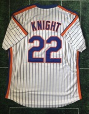 RAY KNIGHT New York Mets 1986 WS MVP Throwback M&N Baseball Jersey Size XL