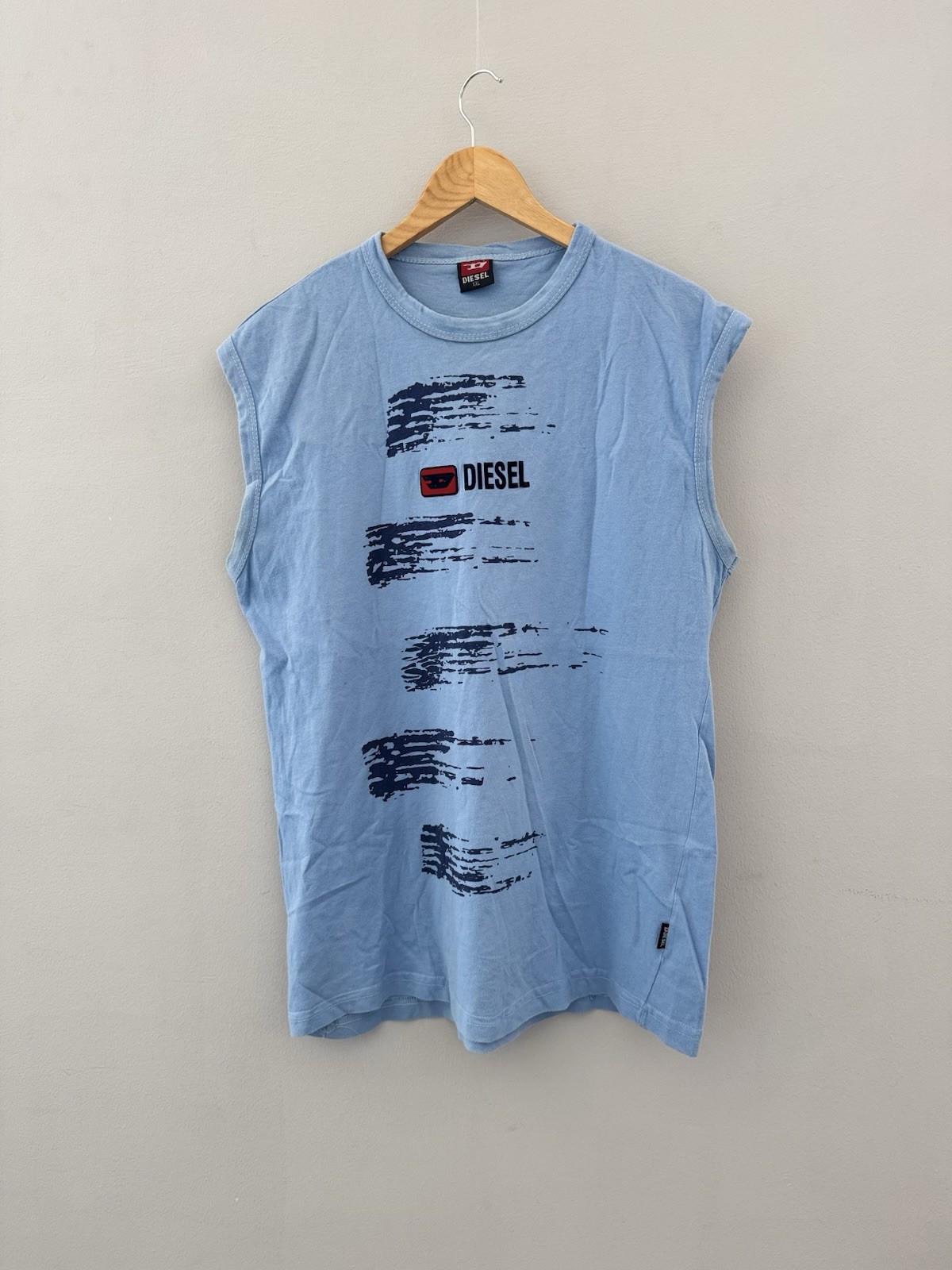 SAINT LAURENT T shirt Diesel senza maniche Y2K vintage oppio anni 90