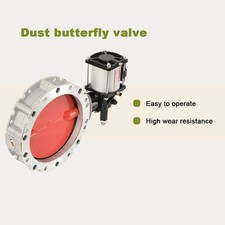 Pneumatic powder Cement double flanged butterfly valve DN250 t