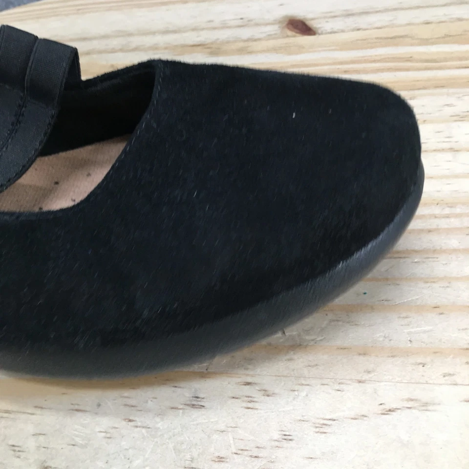 Clarks Zapatos Mujer 10 M Idella Cate Informales Sin Cordones Mary Jane Pisos Negro Gamuza Foto 4 de 4
