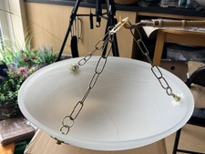 Pendant Shade Linear Glass Ceiling Uplighter White Clear Chrome Easy Fit Design