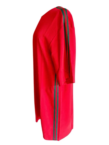 Abito Gucci rosso taglia 40 viscosa sportivo leisure wear manica corta girocollo