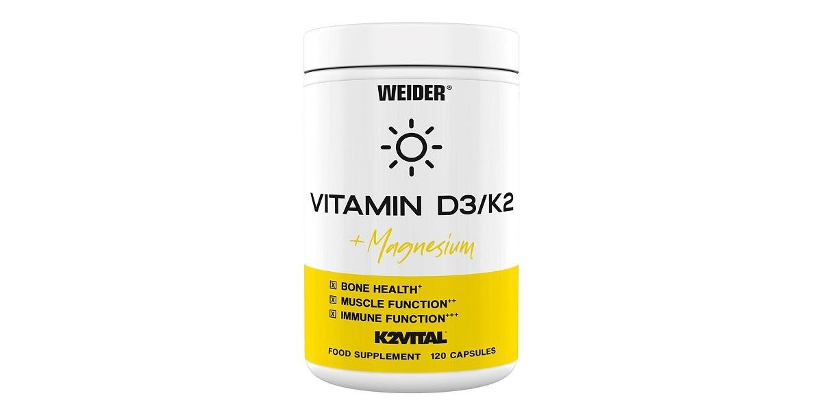 Weider Vitamin D3/K2 + Magnesium - 120 Caps - Image 2