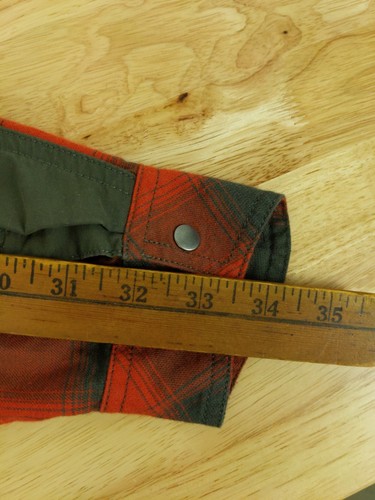 Norrona Svalbard Flanellhemd Herren Medium orange kariert Langarm Druckknopf - Bild 12 von 12