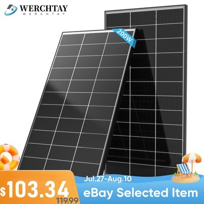 200W Bifacial Solar Panel 12V Solar Battery Home PV Off-Grid Boat Solar Power RV