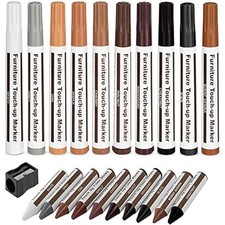 Furniture Markers Touch Up,Wood Filler Floor Scratch 21 Piece Set, 10+10