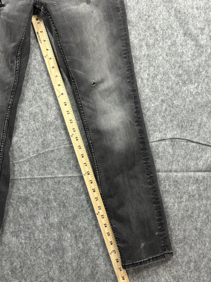 Old Navy Men's Faded Black Slim 360° Tech Stretch Distressed Jeans Size 30x32 - Image 2 of 4