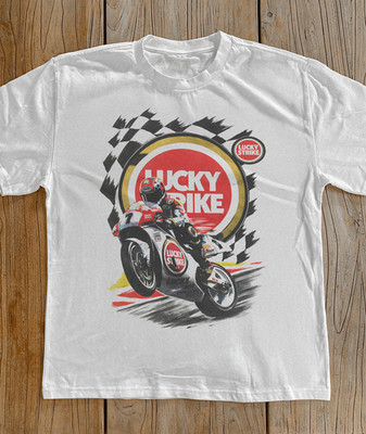 Lucky Strike Classic Vintage Motor Racing T-Shirt S-5XL