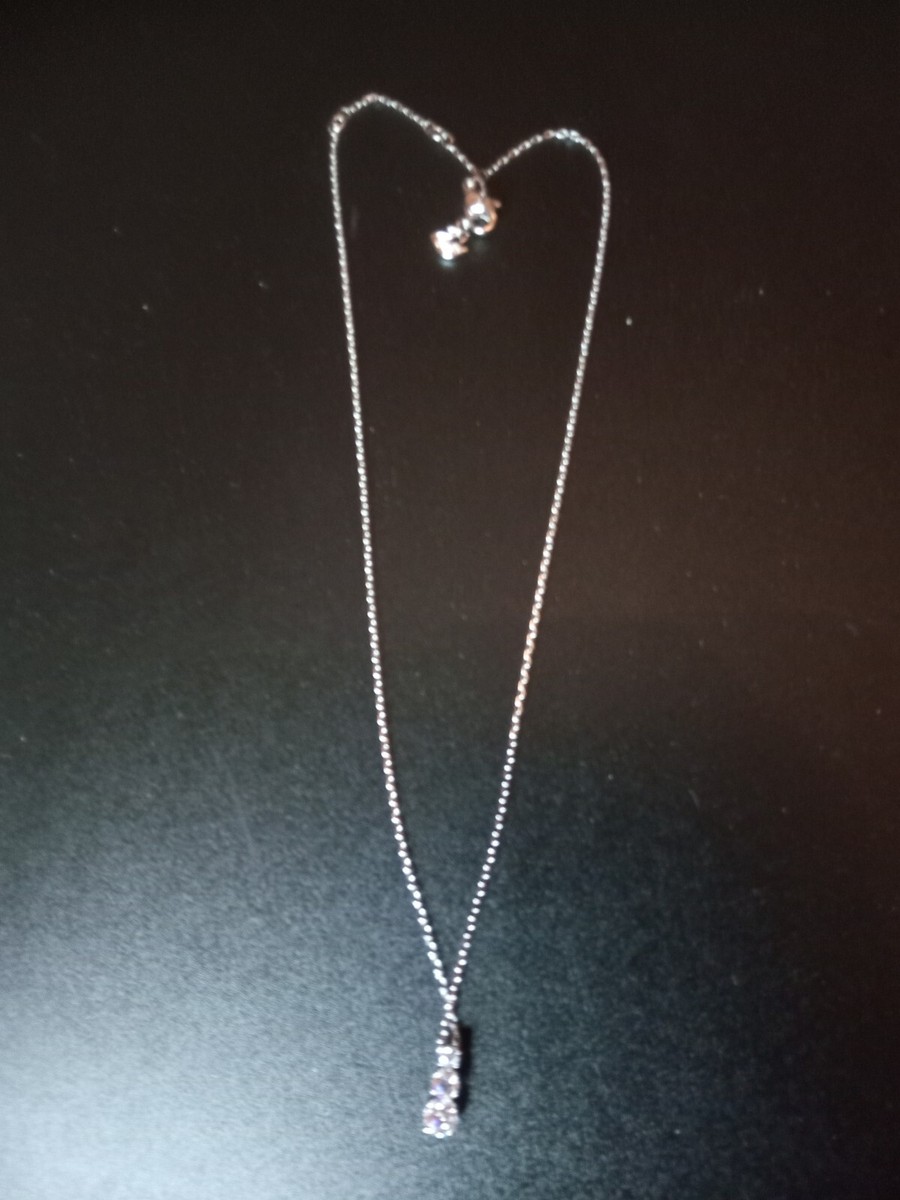 swarovski necklace with 3 cz stones | eBay