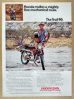 1974 Honda Ct-90 K5 Trail Motorcycle vintage print Ad
