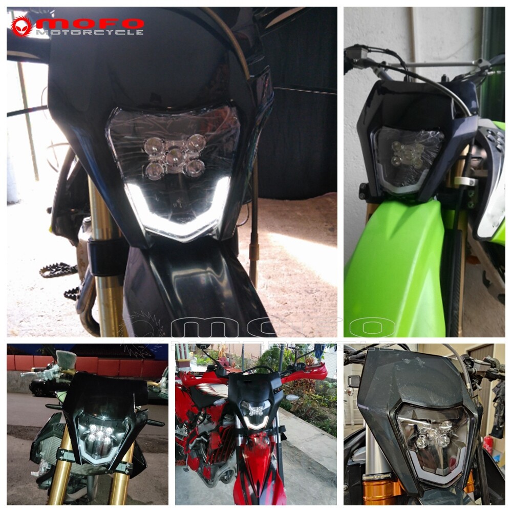 。 Universal Dirt Bike LED Headlight For KTM EXC Six Days 300