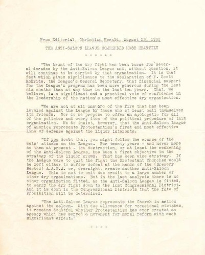 Arthur H Briggs / TWO TYPED LETTERS ONE On CALIFORNIA ANTI-SALOON LEAGUE - Picture 2 of 2