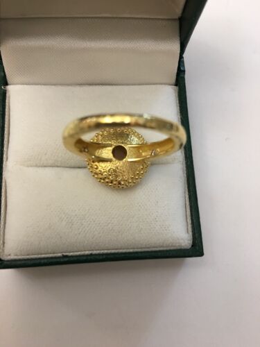 Vintage 14k Gold Citrine And Diamond Ring - Picture 4 of 10