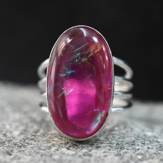 Australian triplet opel 925 Sterling Silver Mothers Day Ring Gift All Size VV-34 Australian triplet opel 925 Sterling Silver Mothers Day Ring Gift All Size VV-34