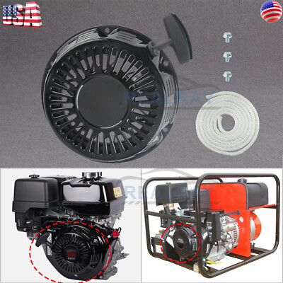 #ad Black Pull Start Recoil Starter For Honda GX390 13HP GX340 11HP Engine Generator $23.99