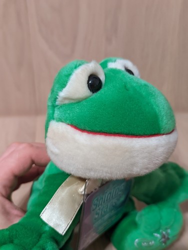Shining Stars Green Frog Soft Plush Stuffed Animal Russ Berrie w/ Sealed Code - Picture 8 of 10