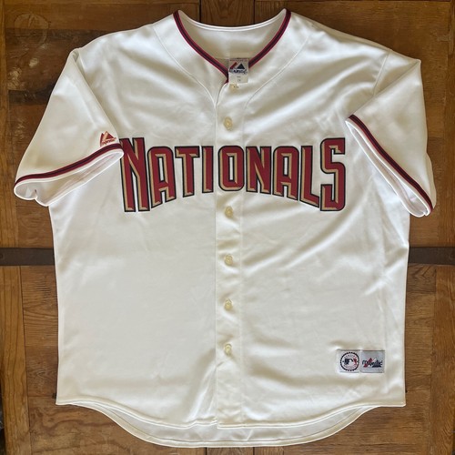Washington Nationals Baseball Jersey Majestic Sewn Stitched USA Made XXL White