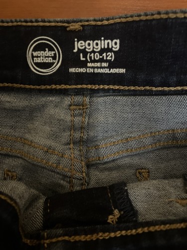 Wonder Nation Girls Fashion Jegging Destructed Medium Wash L(10-12) NEW With Tag - Picture 3 of 5