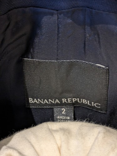 BANANA REPUBLIC dunkelblauer Kapitänsblazer Gr. S Goldknöpfe maritim mit Tasche - Bild 8 von 10