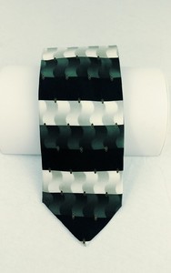 Di-Moggio-X-Long-Silk-Necktie-Hand-Made-Black-Green-Cream-62-034-Long