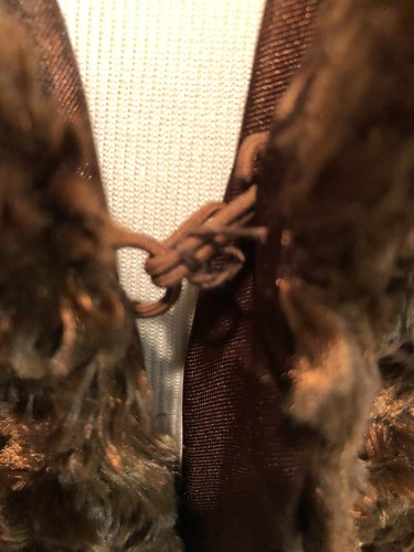 Kenneth Cole Jacket Women's Size L Brown Faux Fur Reaction Evening New Years - Picture 8 of 9
