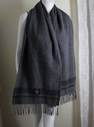 GILDED AGE NYC Men's Really Nice 100% Wool Modernist Stripe Scarf - Picture 5 of 10