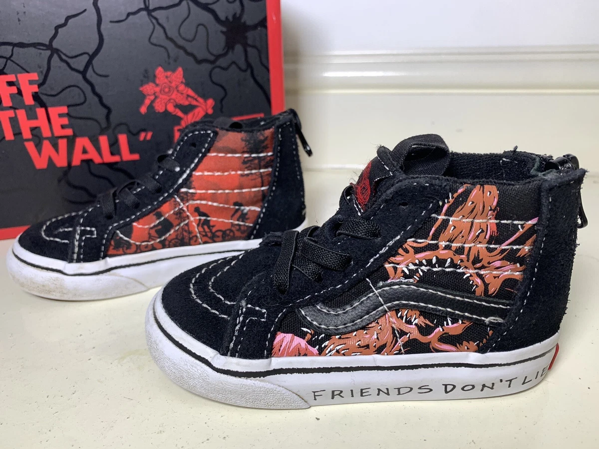 Vans x Stranger Things Sk8 Hi Zip Trainers Sneakers Netflix Toddler UK Size 5.5