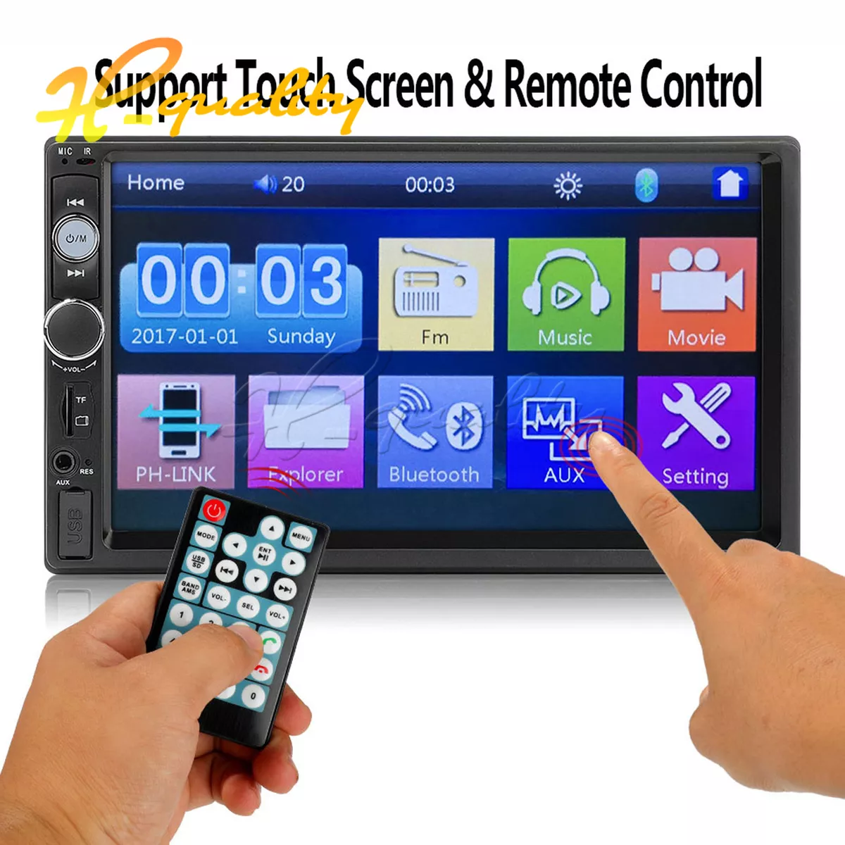 7010B 7 inch HD BT Touch Screen Car Stereo Radio MP5 Player FM/MP3
