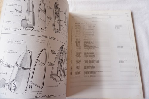 1962 Ford Zephyr Zodiac Parts List Book - Picture 4 of 9