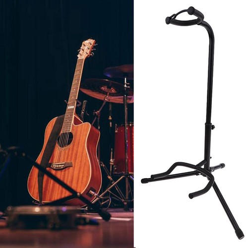 2 Pack Electric/Acoustic Bass Guitar Stand Folding Metal Holder Musician's Gear - Picture 2 of 10