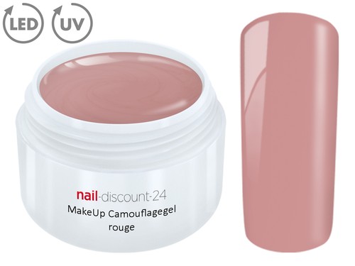 UV LED Gel MAKE UP CAMOUFLAGE ROUGE Color French Farbgel Cover Modellage Aufbau - Bild 1 von 3