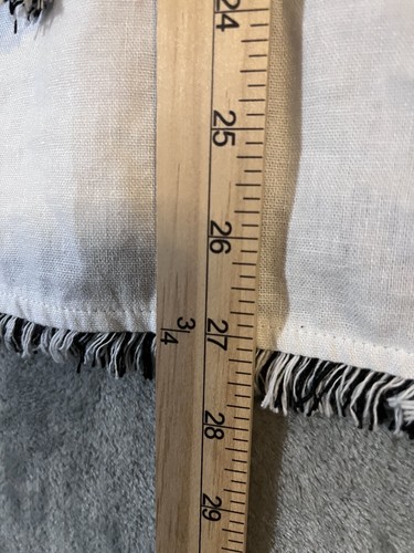 CC CALIFORNIA 2X Tunic Top Womens White Linen Blend Fringe Trim 3/4 Sleeve - Picture 5 of 8