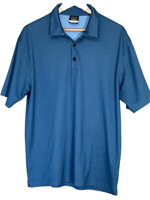 Nike Men s Large Blue Diamond Dri Fit Golf Short Sleeve Polo NIKE  NIKEGOLF EUC