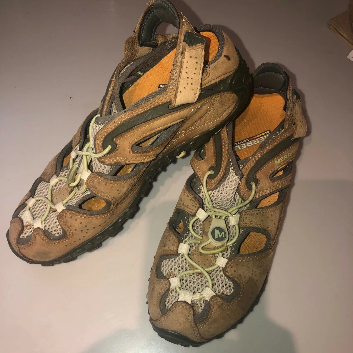 Merrell Chameleon Arc Web Leather Hiking Outdoors Sandals Vibram Soles SZ 8.5