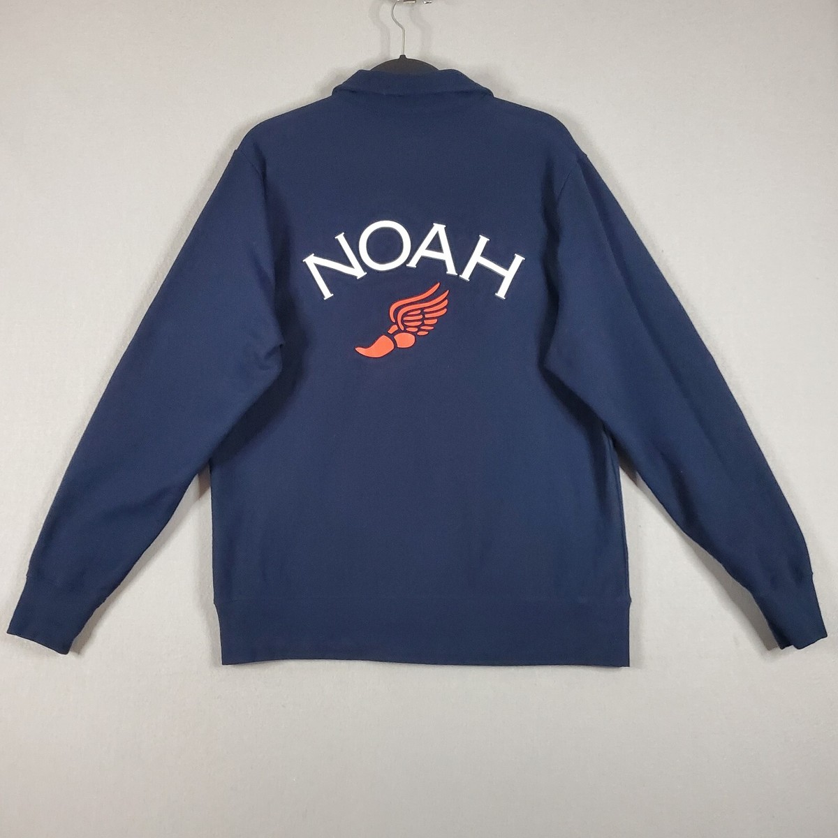 NOAH スウェット S ネイビー Noah Half Zip Pullover Sweatshirt Sweater Mens Sz L Navy